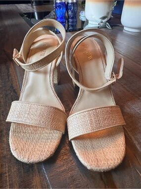 J. Crew Neutral Woven Strap Sandals - Beige